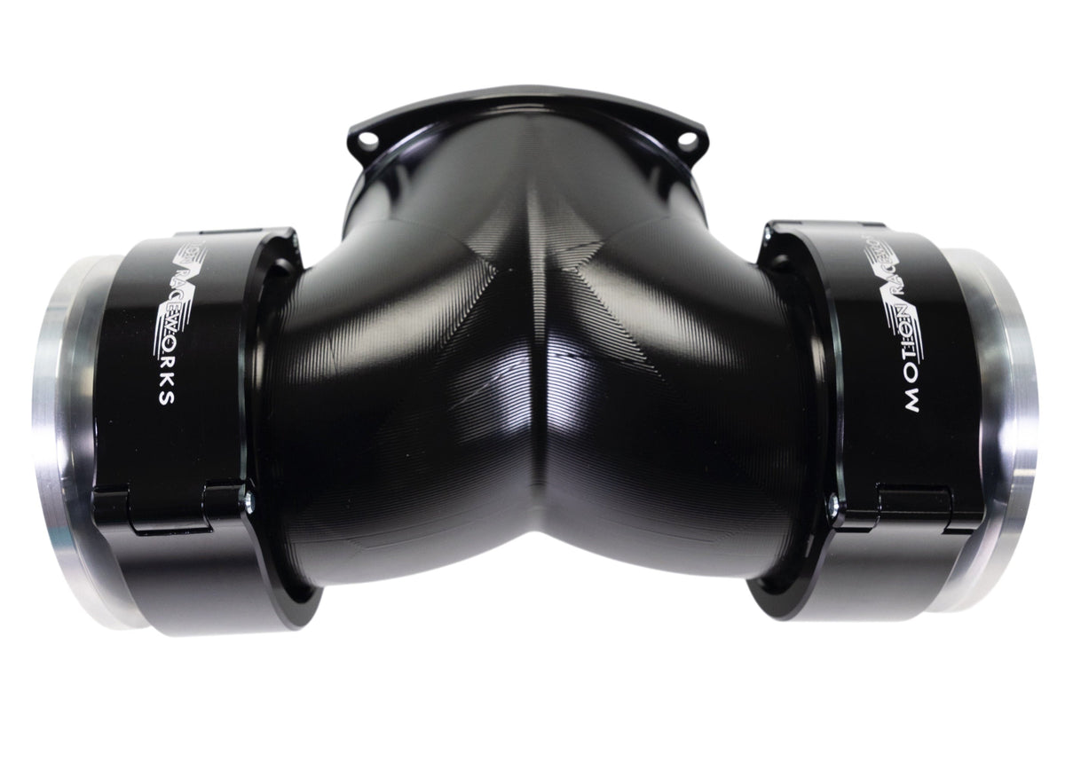Attachment Only: 102mm Billet Dual 'T' 180° w/ 3.5" Quick Seal - BLACK (10-14014BLK)