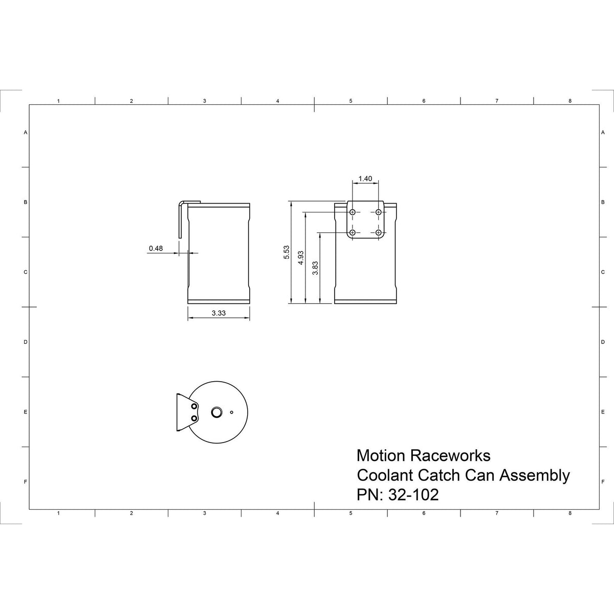 Motion Raceworks Coolant / Transmission Billet Overflow Catch Can-Motion Raceworks-Motion Raceworks