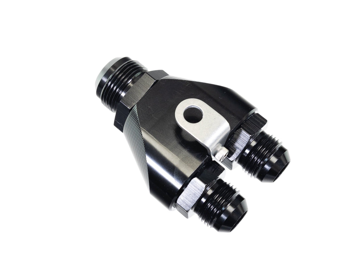 Parallel Billet Y Block w/ bracket 16 ORB / (2) 12 ORB
