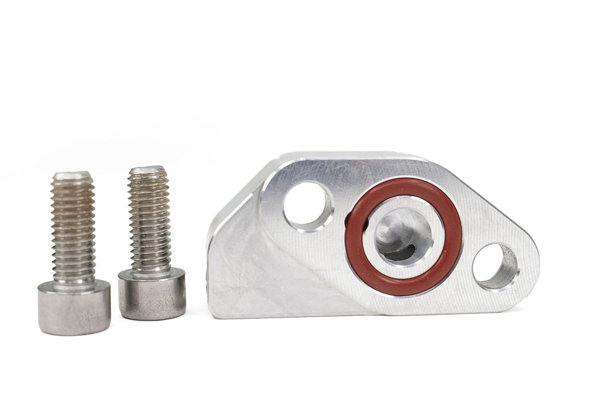 T4 / S400 / GT55 Turbo Low-Pro Oil Feed Flange 21-10010-Motion Raceworks-Motion Raceworks