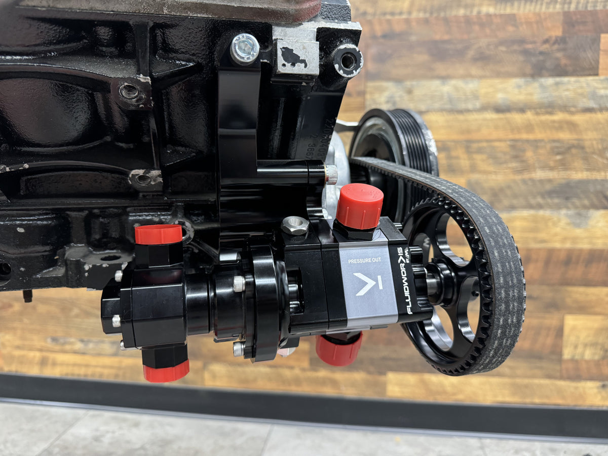 LS Single Stage External Wet Sump Oiling System Kit 56 tooth HTD (Passenger Side) - Motion Raceworks