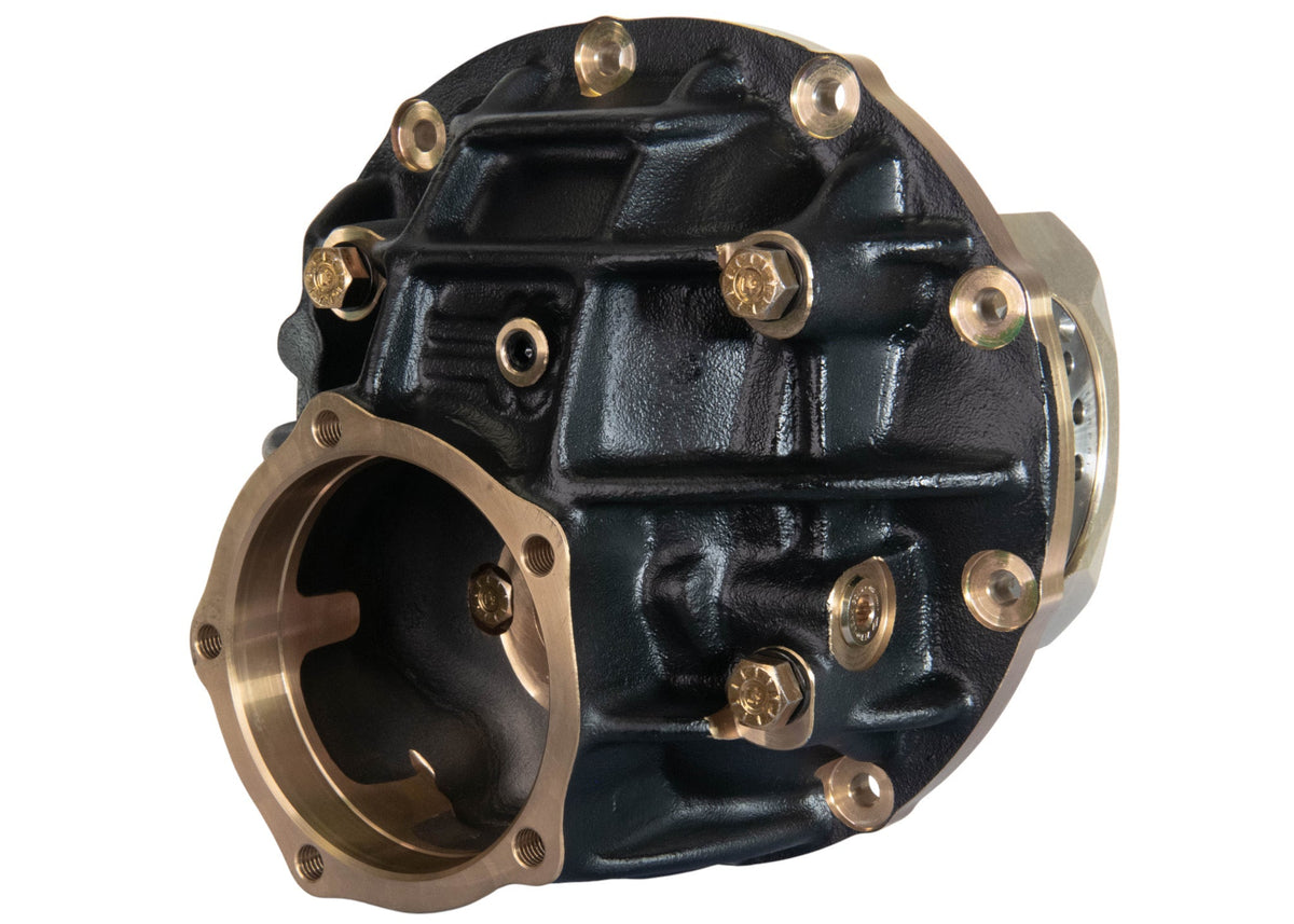 9" Ford Aluminum Thru Bolt Case 4.00" Bearing w/ Steel Caps (Black Cerakote)