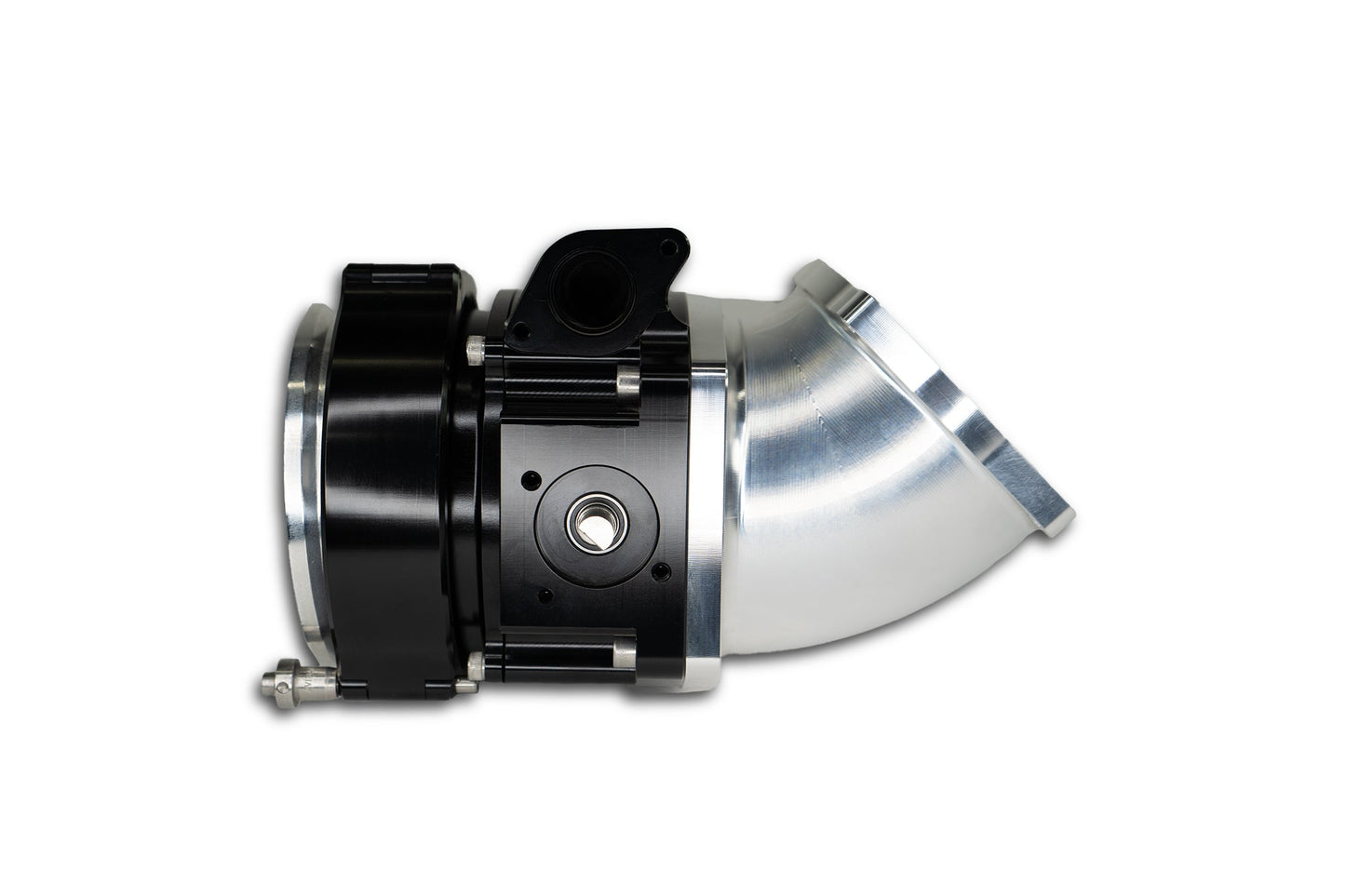 Billet Elbow Godzilla / Mod Motor 45 degreee angle to ICON 92mm Throttle Body Adapter 12-10018BLK-Motion Raceworks-Motion Raceworks