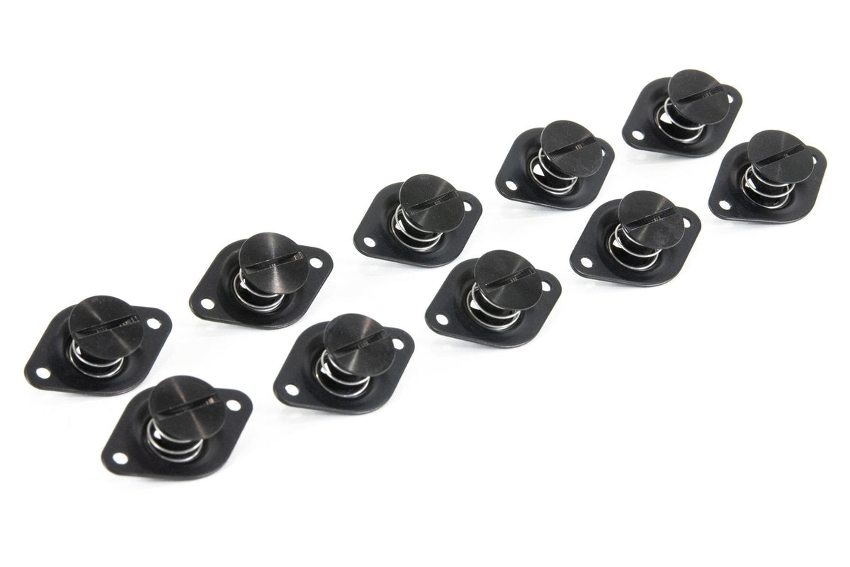 Motion Raceworks 1999-2004 New Edge Ford Mustang Dzus Hood Rails (44.25") (Black Anodized)-Motion Raceworks-Motion Raceworks