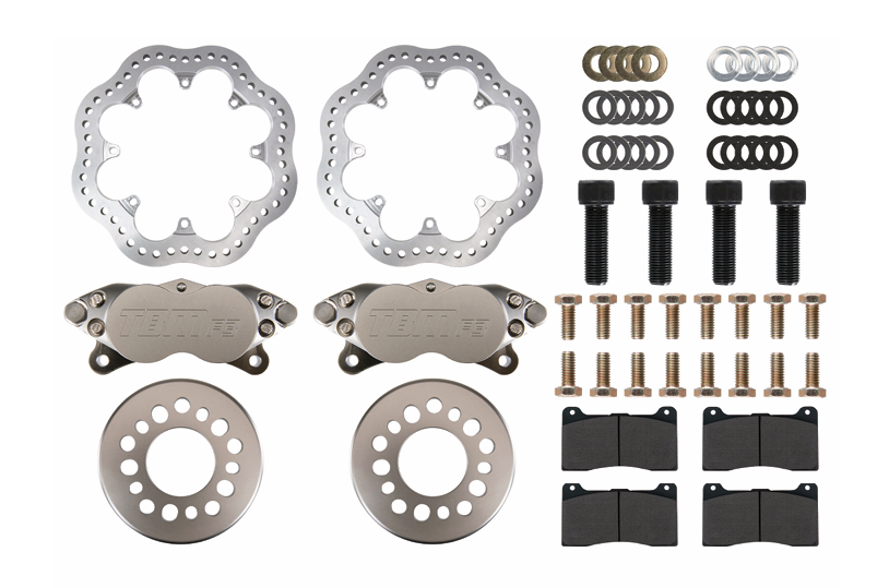 Sportsman HD (Symmetrical w/ 3.150 Bearing Diameter Housing Ends) F3 4 piston Drag Brake Kit - Motion Raceworks