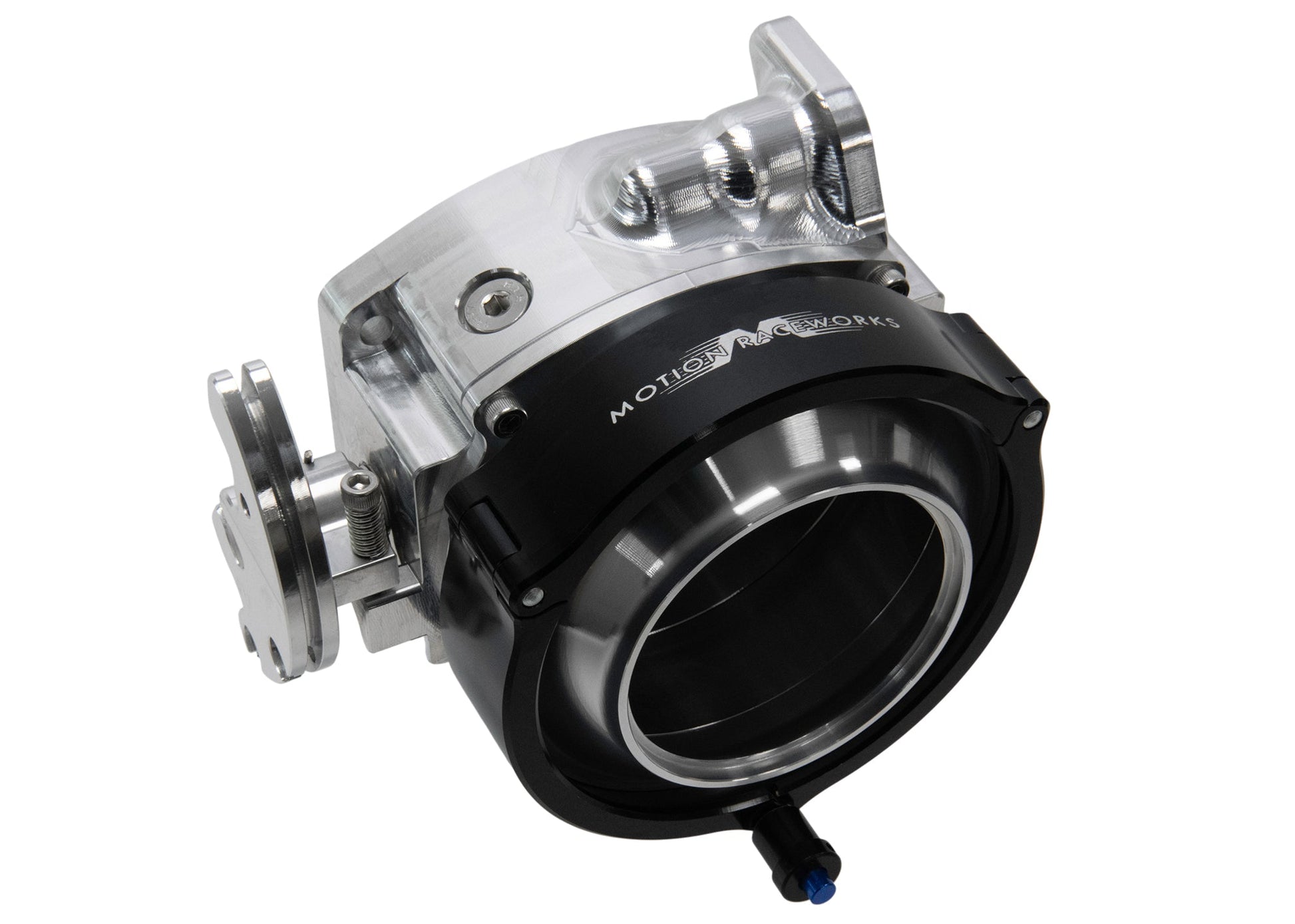 ICON 102/105mm Cable Drive Throttle Body (Bare Finish) w/ Interchangeable Connection - Motion Raceworks