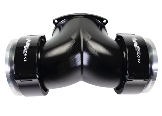 Attachment Only: 102mm Billet Dual 'T' 180° w/ 3.5" Quick Seal - BLACK (10-14014BLK)