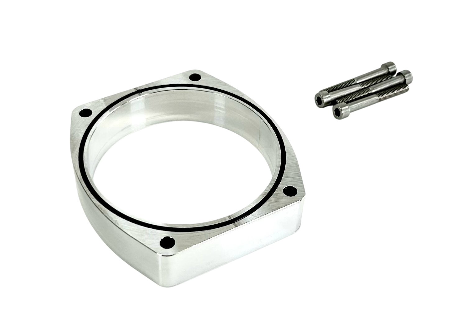102mm 1" Throttle Body Spacer (LS 4-Bolt Pattern) BARE - Motion Raceworks