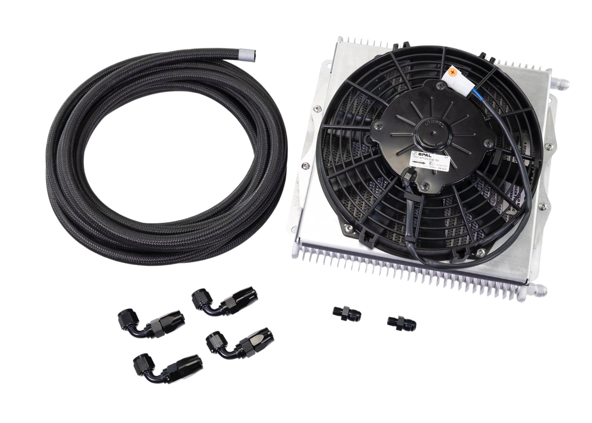 Stock Powerglide Trans Cooler Kit w/ Fan & Fragola Lines/Fittings