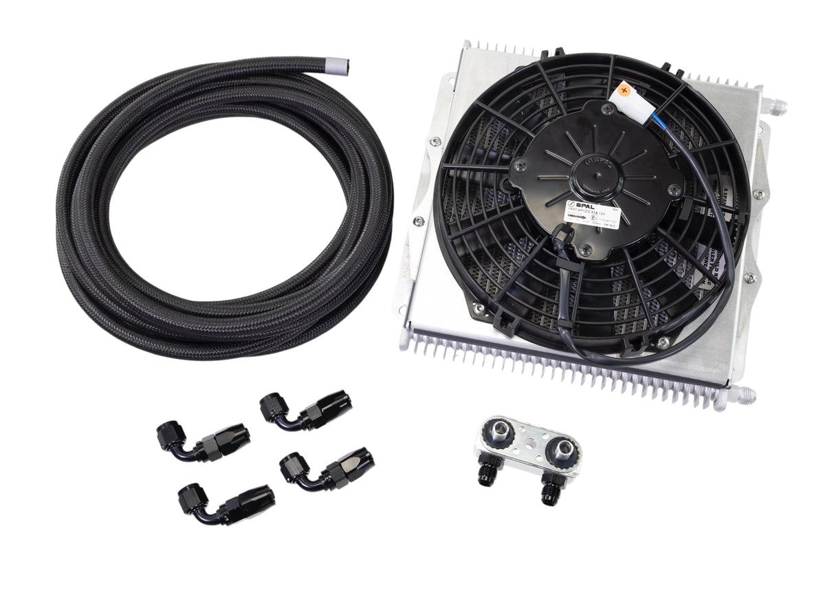 GM 6L80E/8L90E Trans Cooler Kit w/Fan & Fragola Lines/Fittings