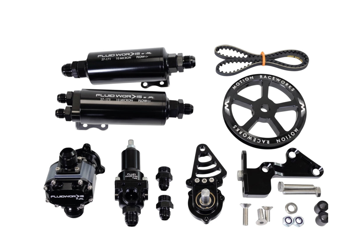 Fluidworks LS Fbody Spacing / Pass Side Mechanical Fuel System Kit w/ 6, 9 or 12gpm pump - Motion Raceworks