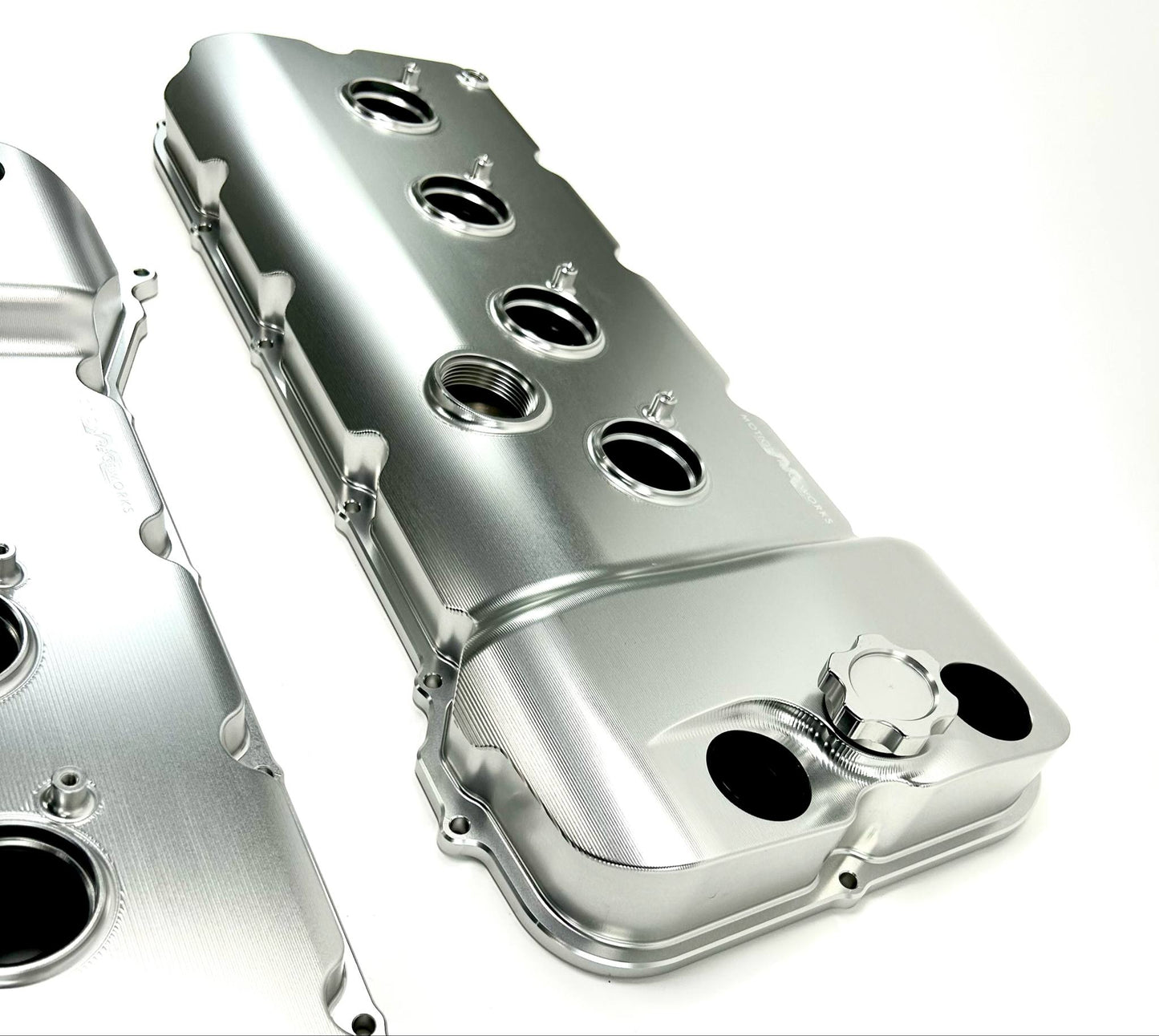 Billet Gen 1/Gen 2 Coyote VCT Valve Covers Clear Anodizing - Motion Raceworks