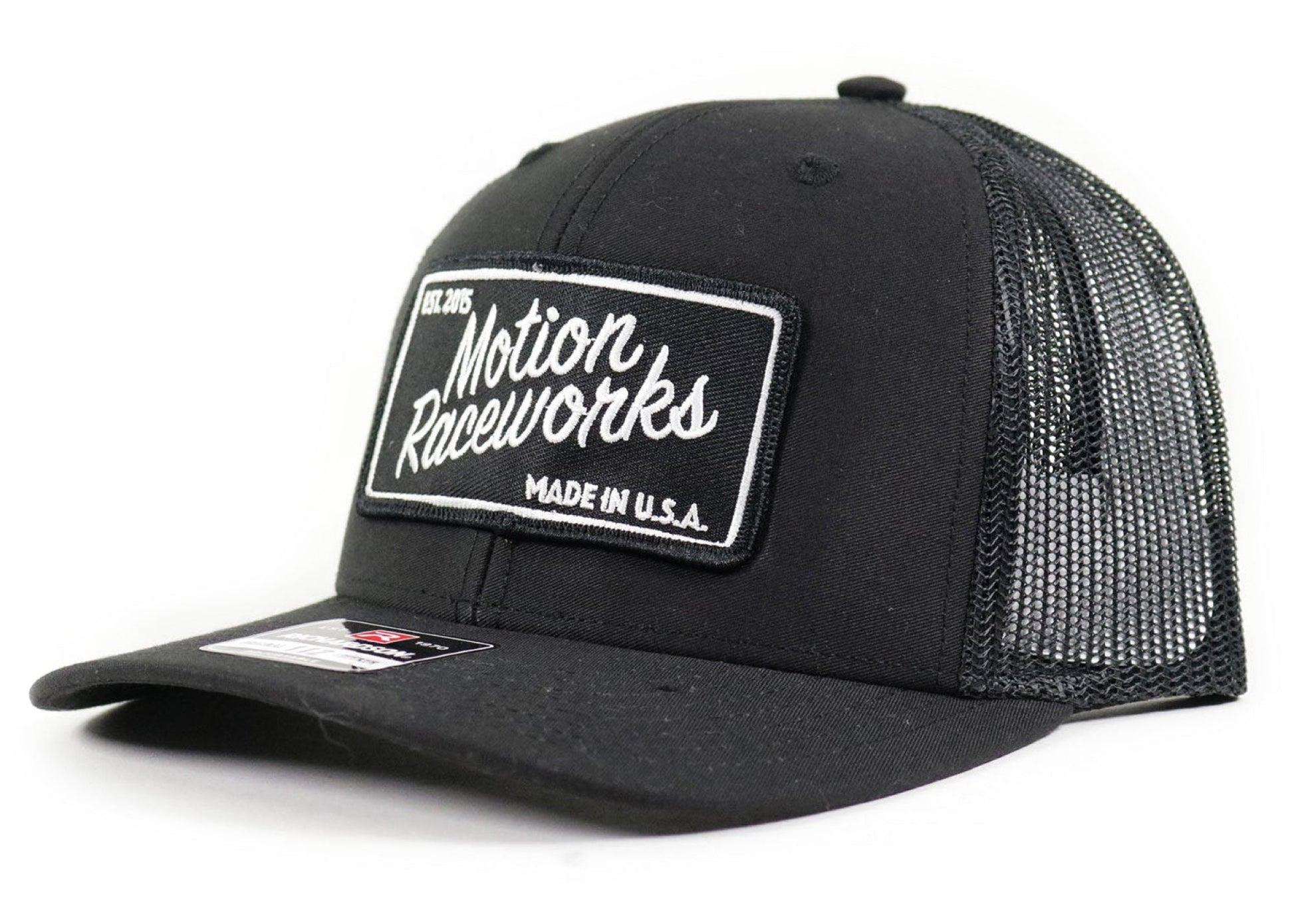 Motion Heritage Hat Black/Black Snapback XL (Extra Large) - Motion Raceworks