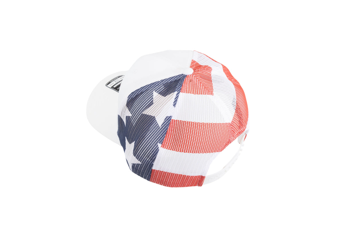 White Stars and Stripes Hat