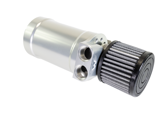 Motion Raceworks Top Loader Billet Oil Catch Can Clear Anodized ( Dual 10 AN Port ) - Motion Raceworks