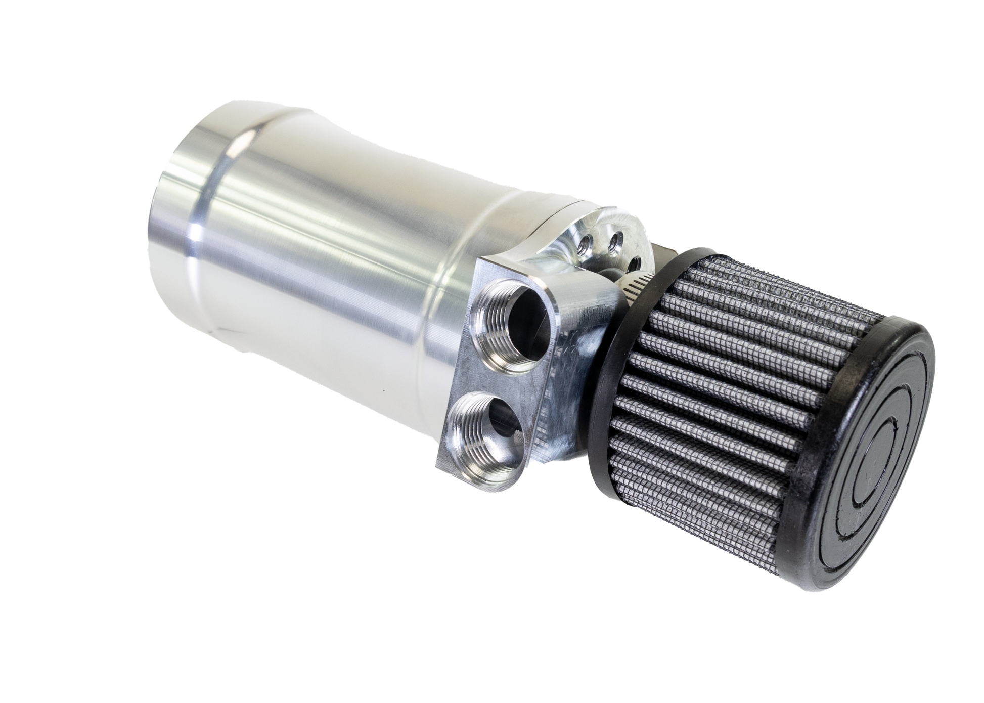 Motion Raceworks Top Loader Billet Oil Catch Can Bare Aluminum ( Dual 10 AN Port ) - Motion Raceworks