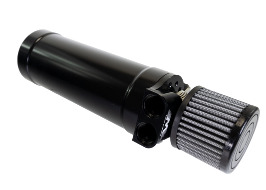 1 Qt XL Top Loader Billet Internally Baffled Oil Catch Can (Dual 10AN Port) - Motion Raceworks