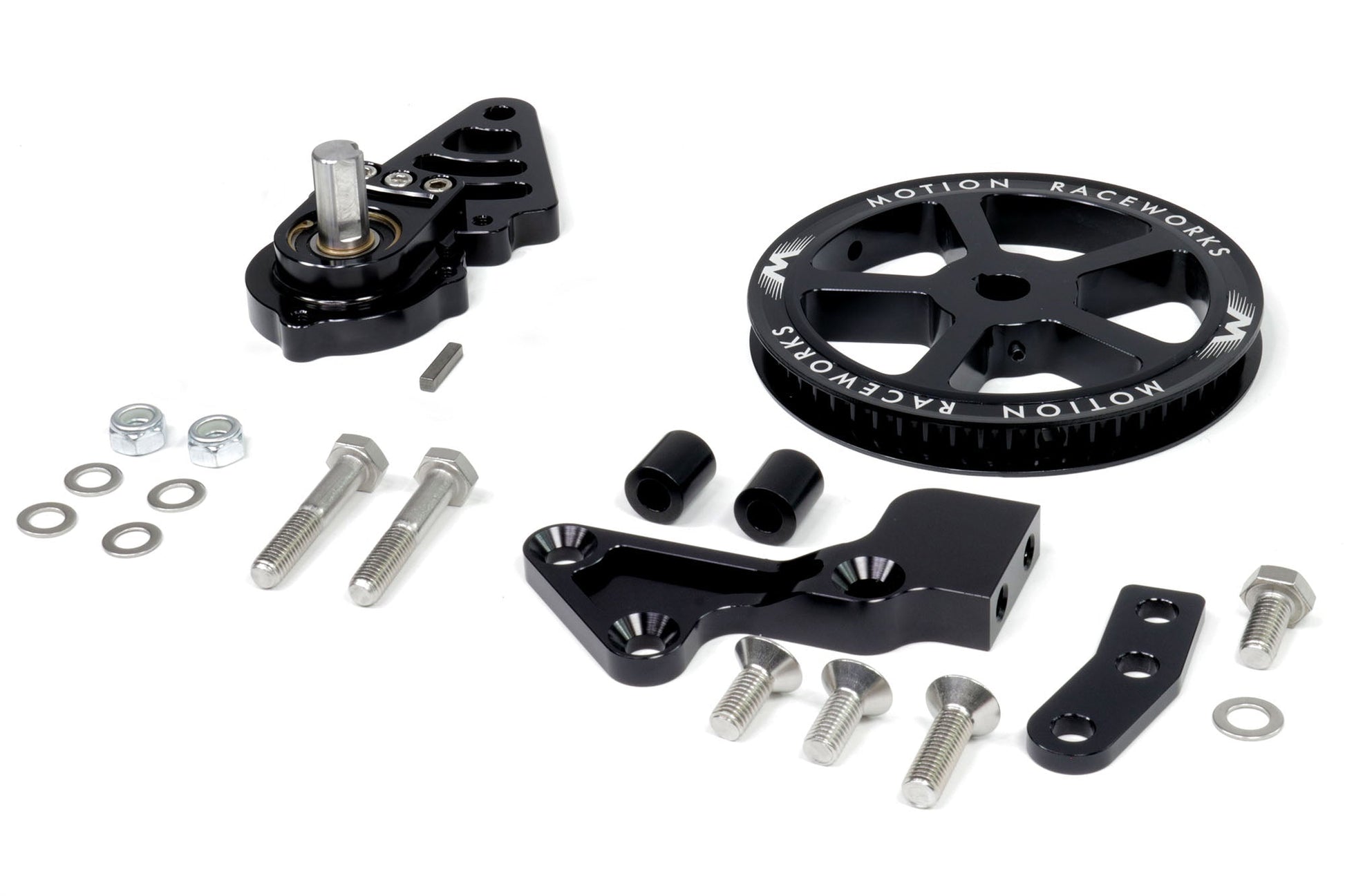Motion Raceworks Passenger Side Belt Drive LS Mechanical Fuel Pump Bracket Corvette Spacing-Motion Raceworks-Motion Raceworks