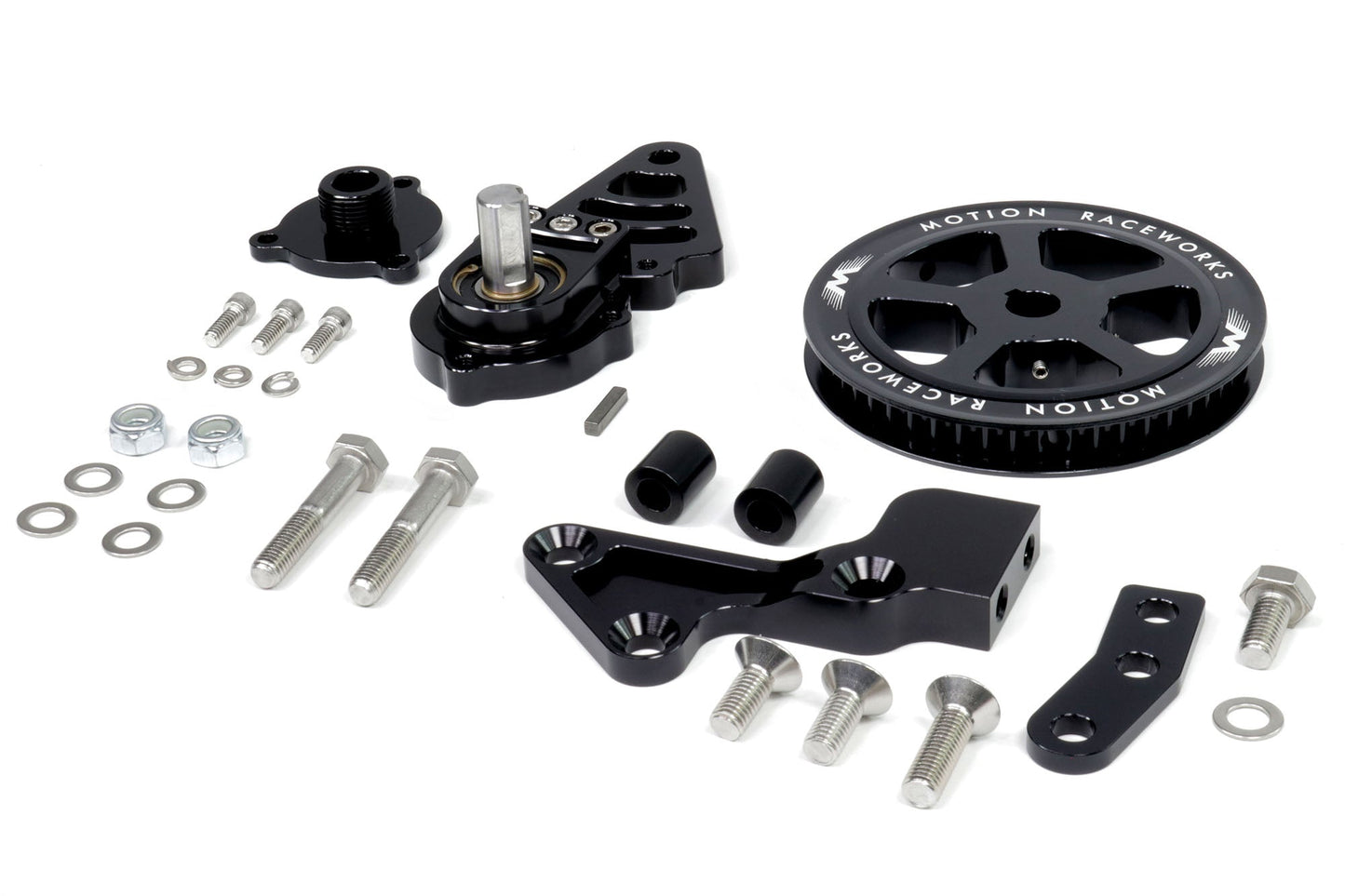Motion Raceworks Passenger Side Cable Drive LS Mechanical Fuel Pump Bracket F-Body Spacing-Motion Raceworks-Motion Raceworks