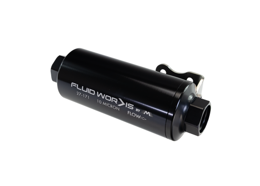 Fluidworks 12GPM 12ORB Post Fuel Filter w/ Mount (10 Micron) 27-171 - Motion Raceworks