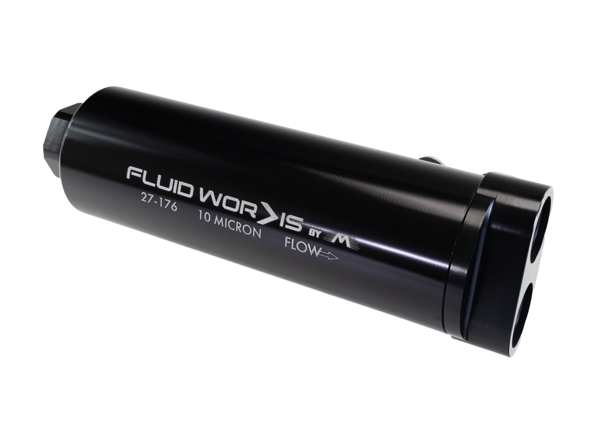 Fluidworks Dual Outlet 32GPM Post Fuel Filter w/ Mount (10 Micron) 27-176 - Motion Raceworks