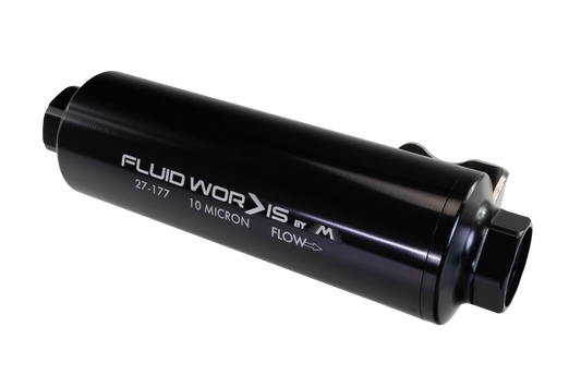 Fluidworks 32GPM Post Fuel Filter w/ Mount (10 Micron) - Motion Raceworks