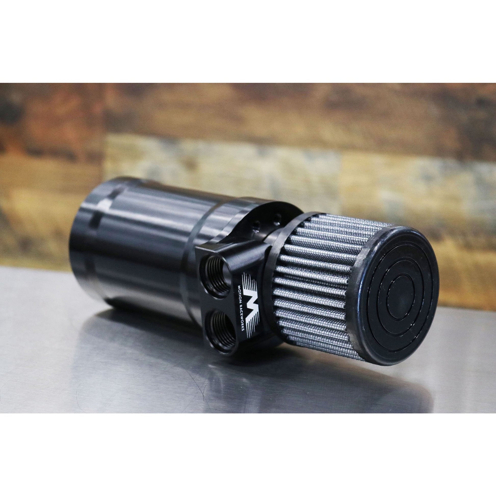 Top Loader Billet Oil Catch Can (Dual 10AN Port) 32-100-Motion Raceworks-Motion Raceworks