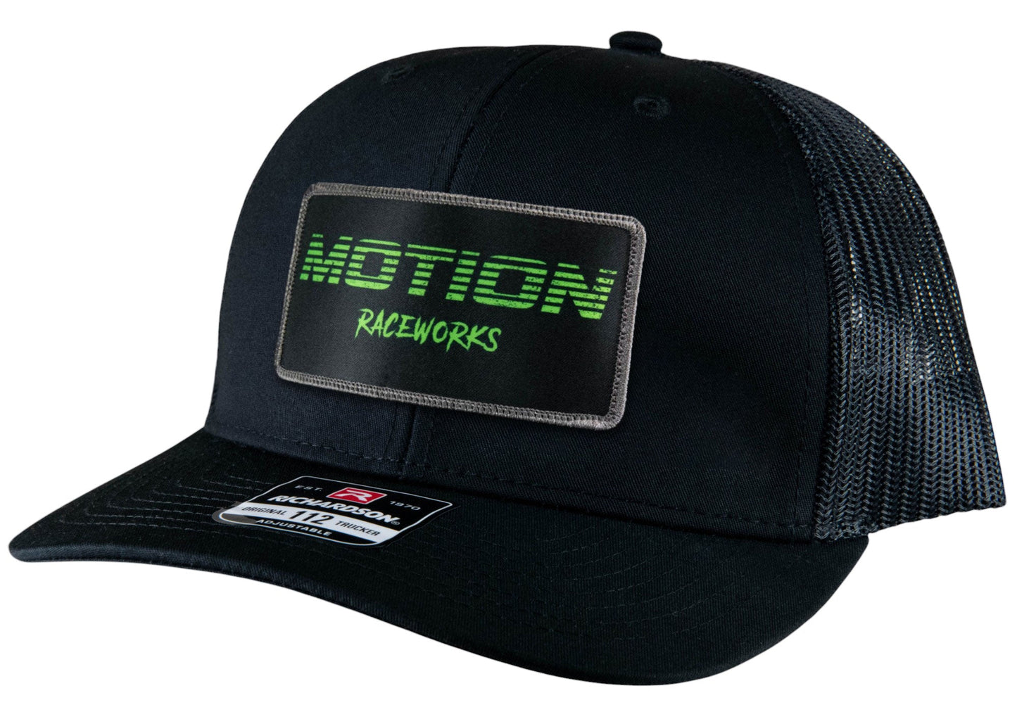 Snot Rocket Edition Black/Green Motion Fade Patch Hat - Motion Raceworks