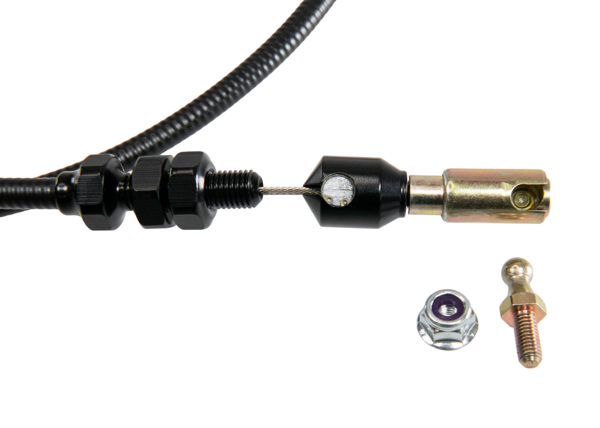 Motion Raceworks 48" Throttle Cable Carburetor Attachment w/ GM/Ford Pedal Attachment - Motion Raceworks