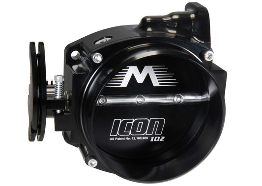 ICON 102/105mm Cable Drive Throttle Body (Black) w/ Interchangeable Connection - Motion Raceworks