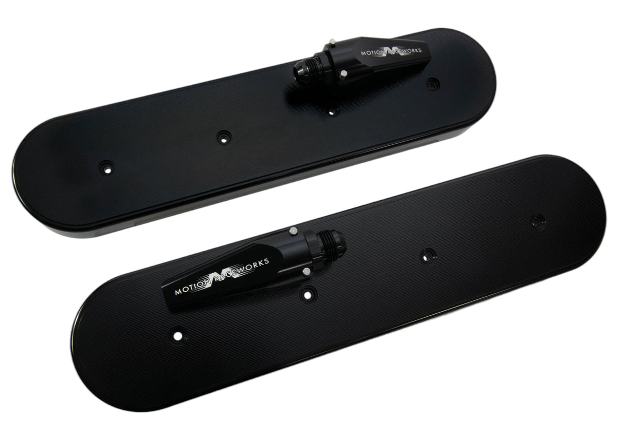 LS Xtra Clearance Race Black Anodized Billet Valve Covers - Motion Raceworks