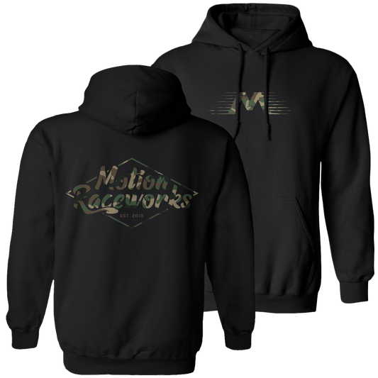 Motion Raceworks Camo Print Pull Over Hoodie - Motion Raceworks