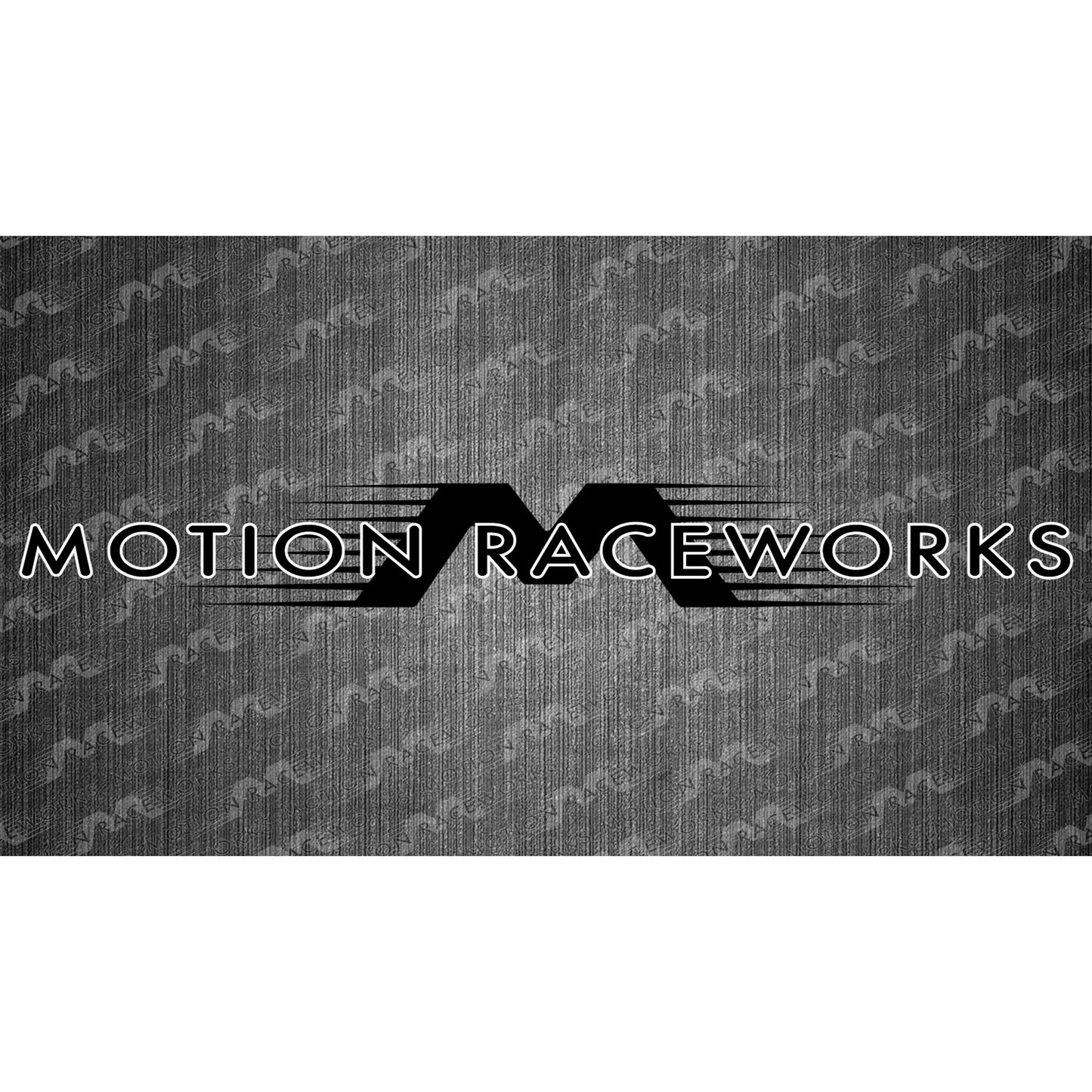 Black/White Motion Raceworks Large Decal 48"x6"-Motion Raceworks-Motion Raceworks