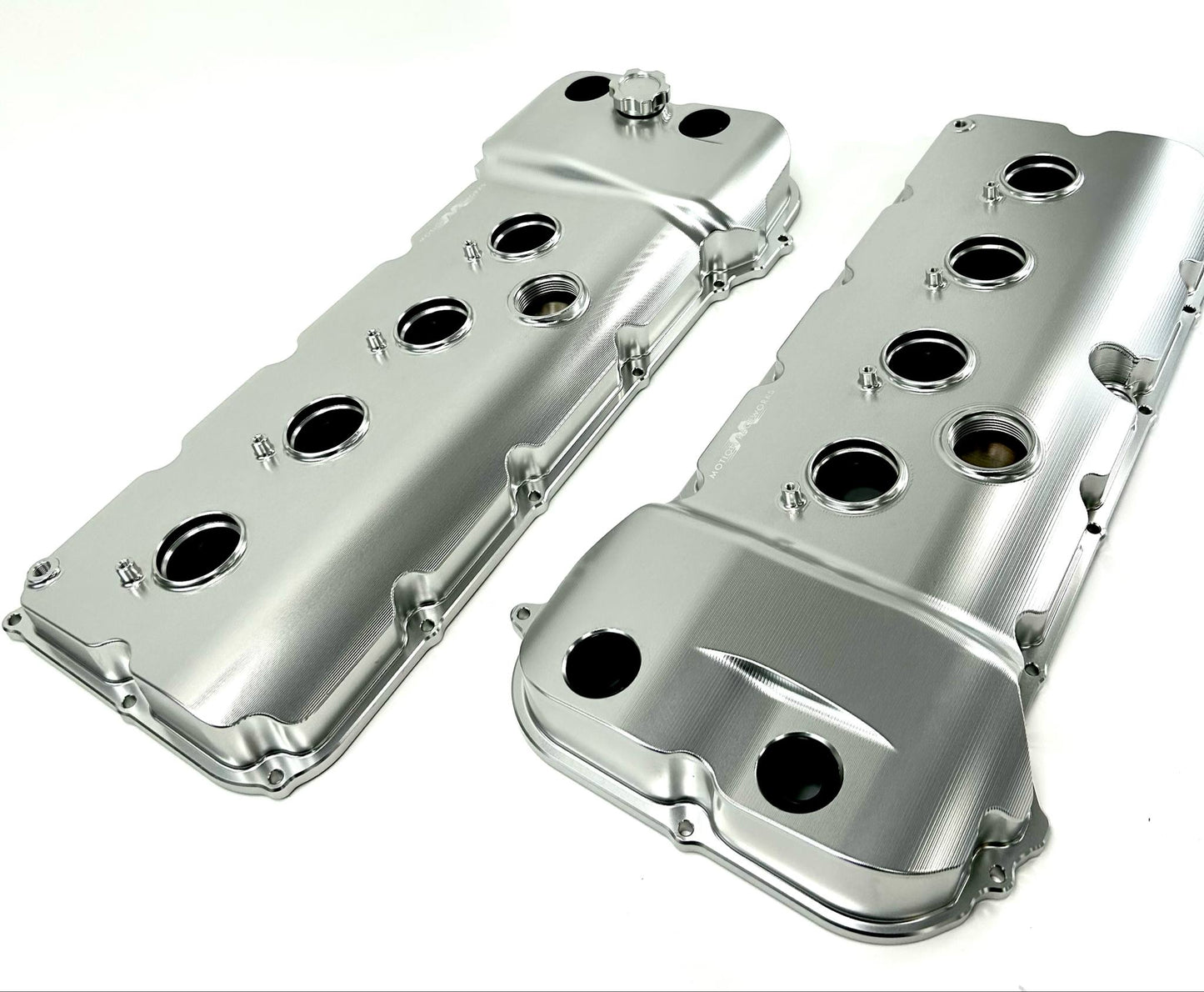 Billet Gen 1/Gen 2 Coyote VCT Valve Covers Clear Anodizing - Motion Raceworks