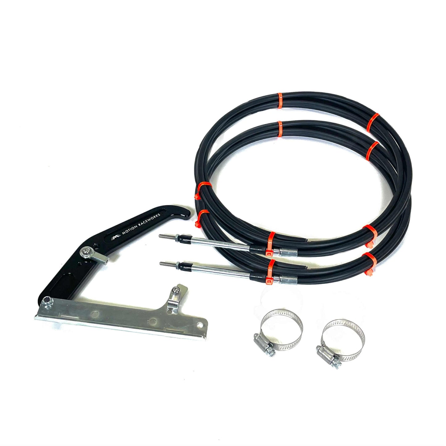 Motion Raceworks Dual Billet Parachute Handle Release Lever & Cable Mount Kit 14-020D-BLK - Motion Raceworks
