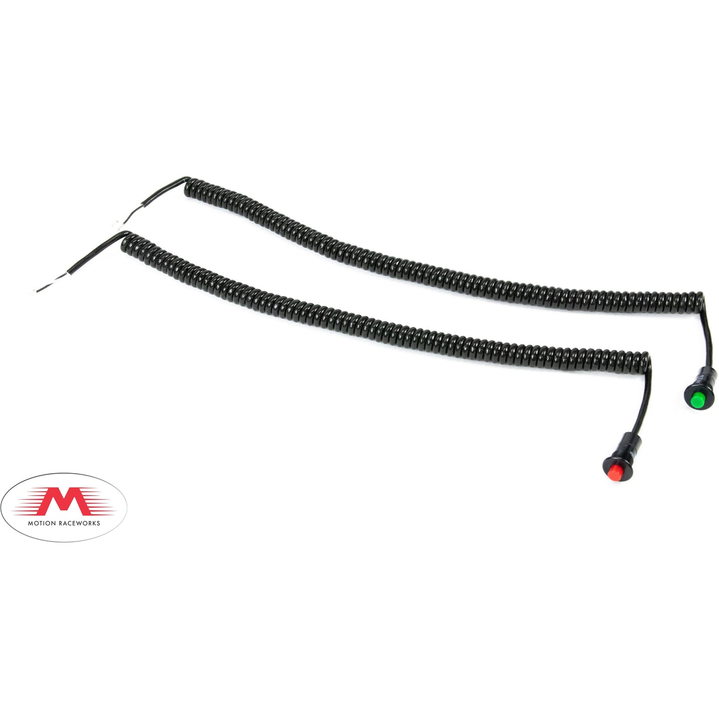 Motion Raceworks Momentary Small Push Button w/6' Wound Cord (Red or Green)-Motion Raceworks-Motion Raceworks