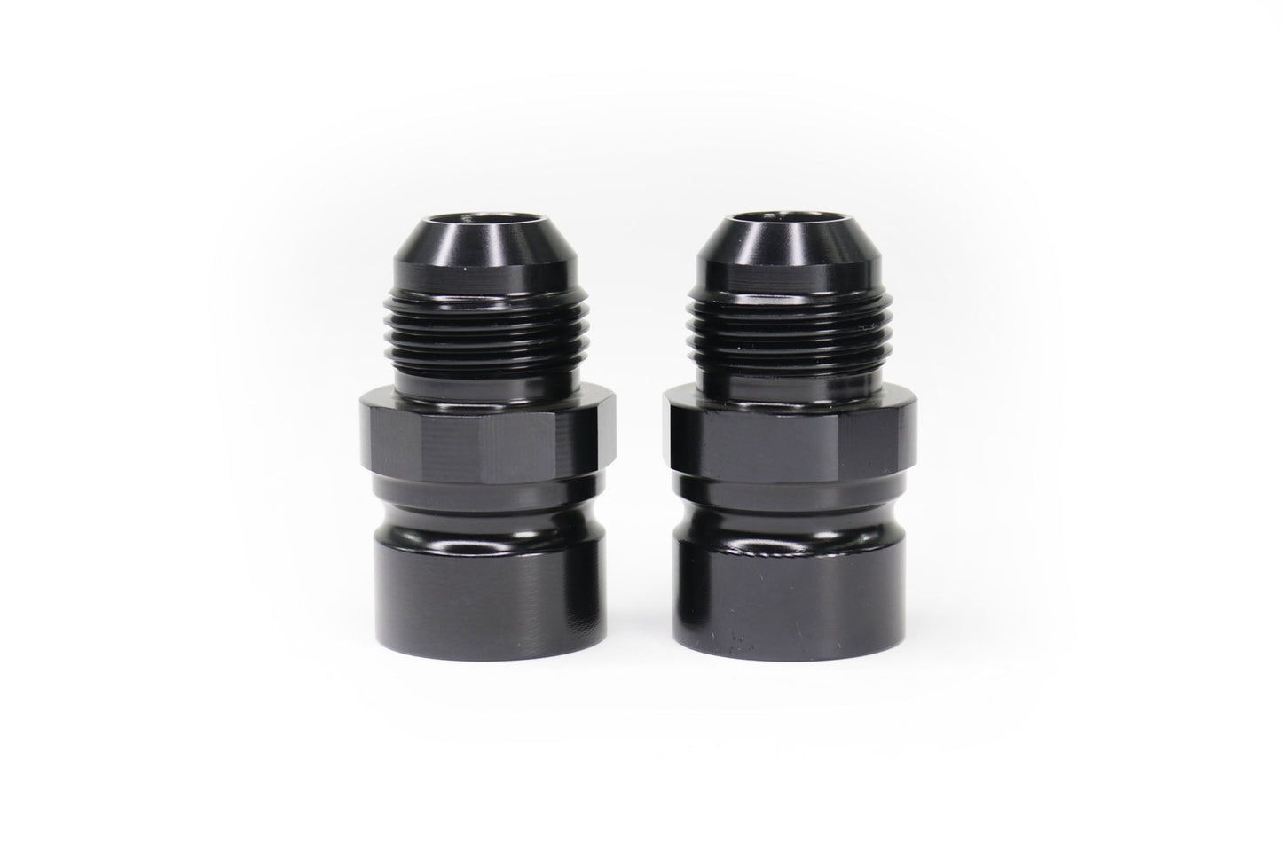 Billet Burn Down Breather Quick Release Fittings Clear Anodized (Pair) 32-130-Motion Raceworks-Motion Raceworks