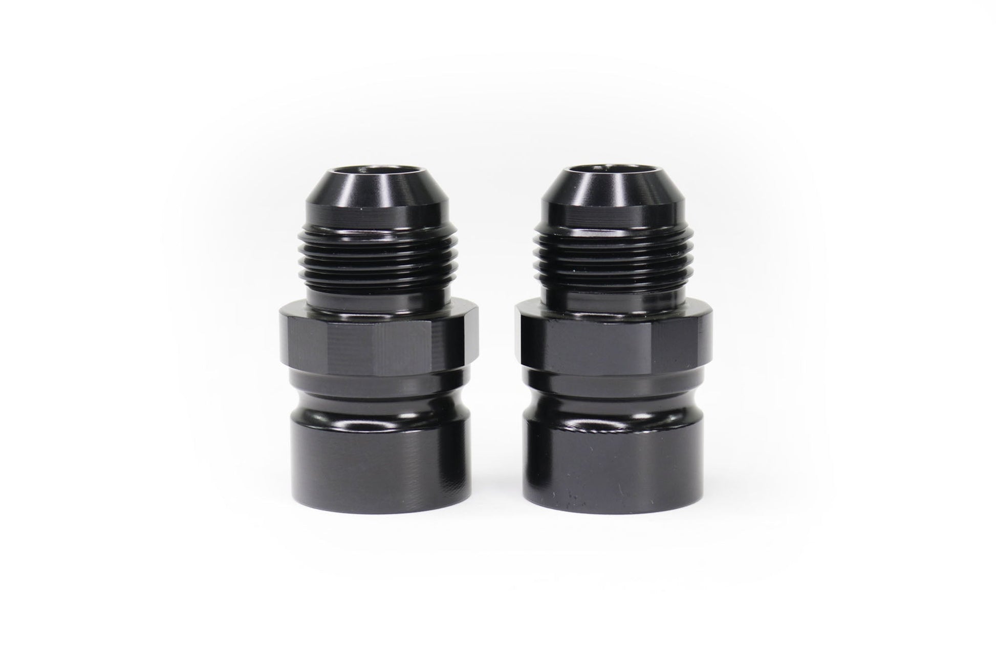 Billet Burn Down Breather Quick Release Fittings Black Anodized (Pair) 32-130BLK-Motion Raceworks-Motion Raceworks