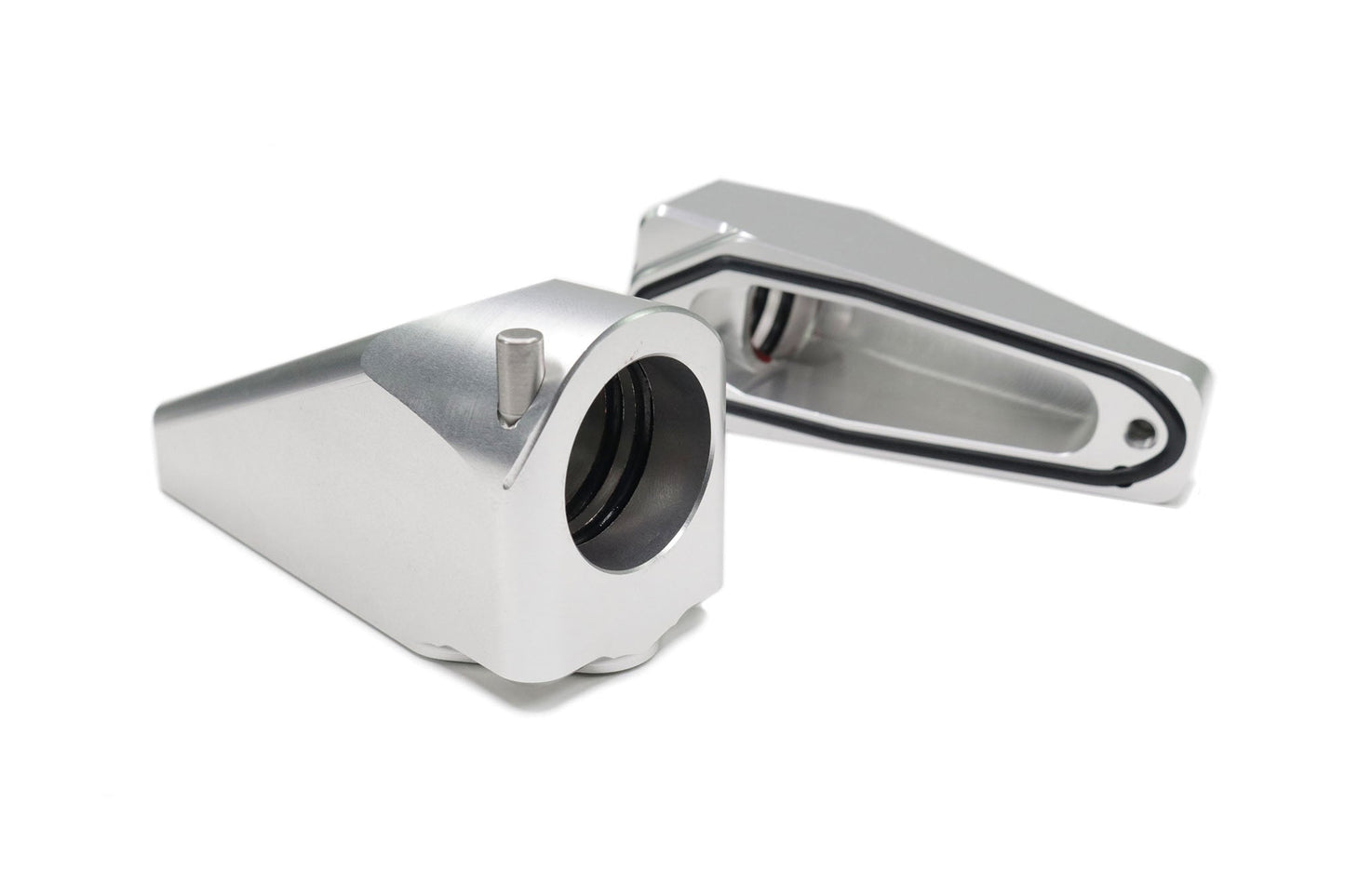 Billet Burn Down Breather Quick Release Fittings Clear Anodized (Pair) 32-130-Motion Raceworks-Motion Raceworks
