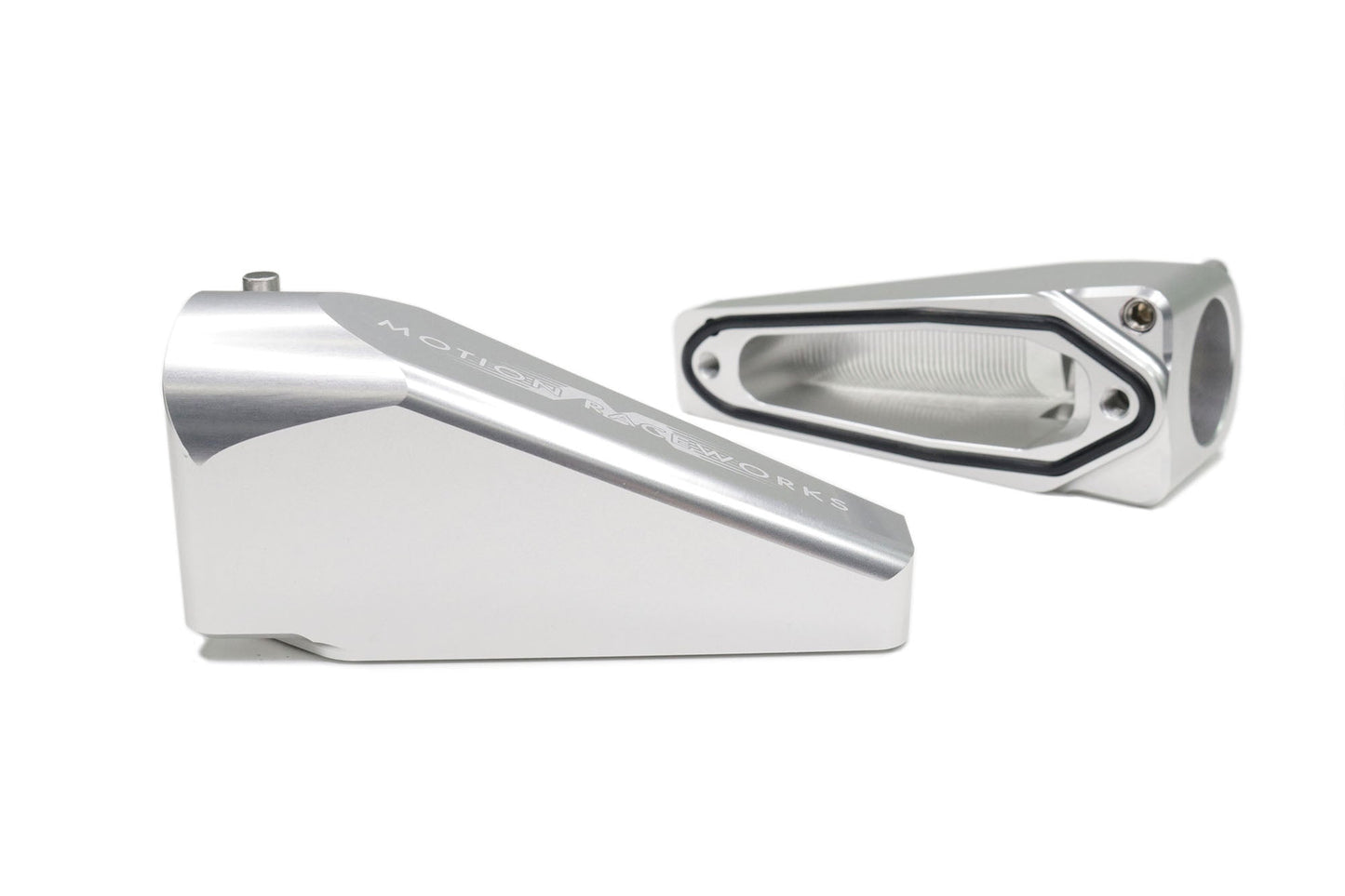 Billet Burn Down Breather Quick Release Fittings Clear Anodized (Pair) 32-130-Motion Raceworks-Motion Raceworks