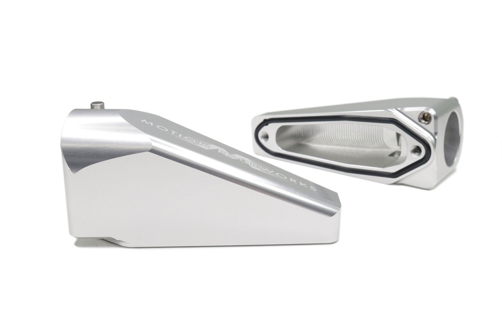 Billet Burn Down Breather Quick Release Fittings Clear Anodized (Pair) 32-130-Motion Raceworks-Motion Raceworks