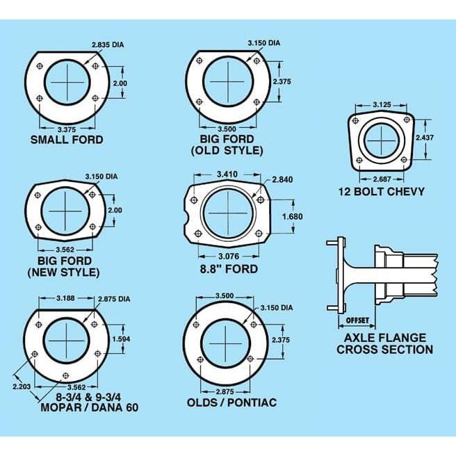 TBM Brakes Rear Drag Brake Kit F3 Calipers (Small Ford Housing Ends) 001-0219-TBM Brakes-Motion Raceworks