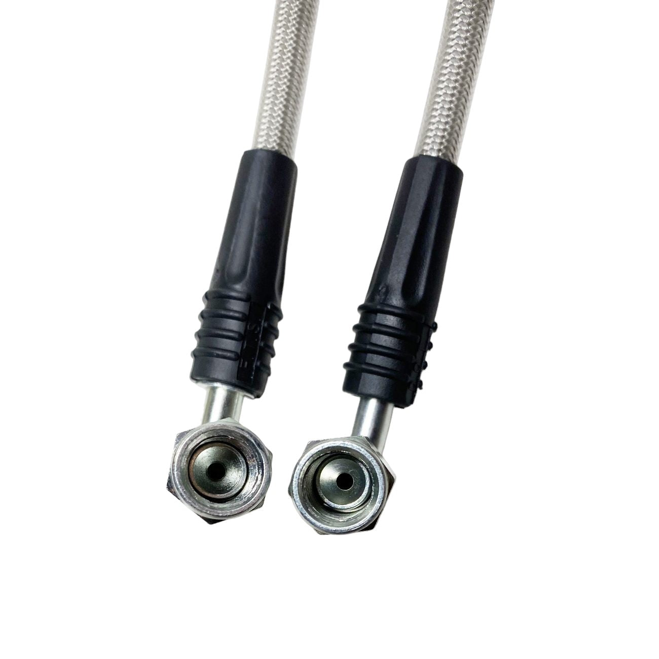 S550 & S650 Mustang F3 Brake Line Kit +9" From Stock Length -03AN 90° Female on Caliper End, 010-0250R9 - Motion Raceworks